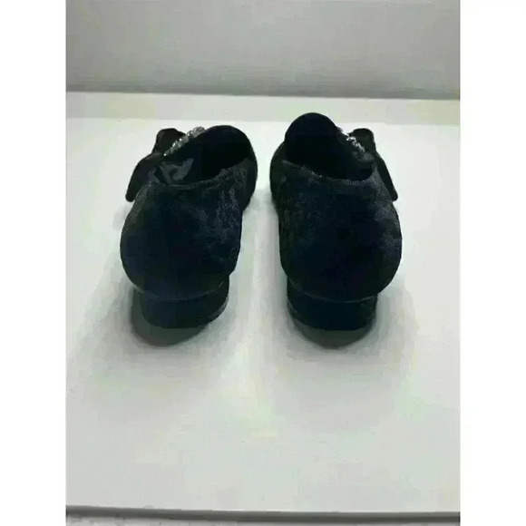 COPY - ComfortView 7.5 Black Crushed Velvet & Rhinestone Loafers - Picture 2 of 7